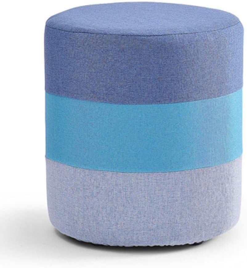 Tabouret à langer créatif bleu en coton et lin pour la chambre