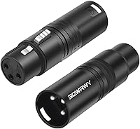 Vista 7 de Adaptador XLR hembra a TRS de 1/4 pulgadas, paquete de 2, conector equilibrado macho a XLR hembra para micrófono, interfaz de audio, mezclador