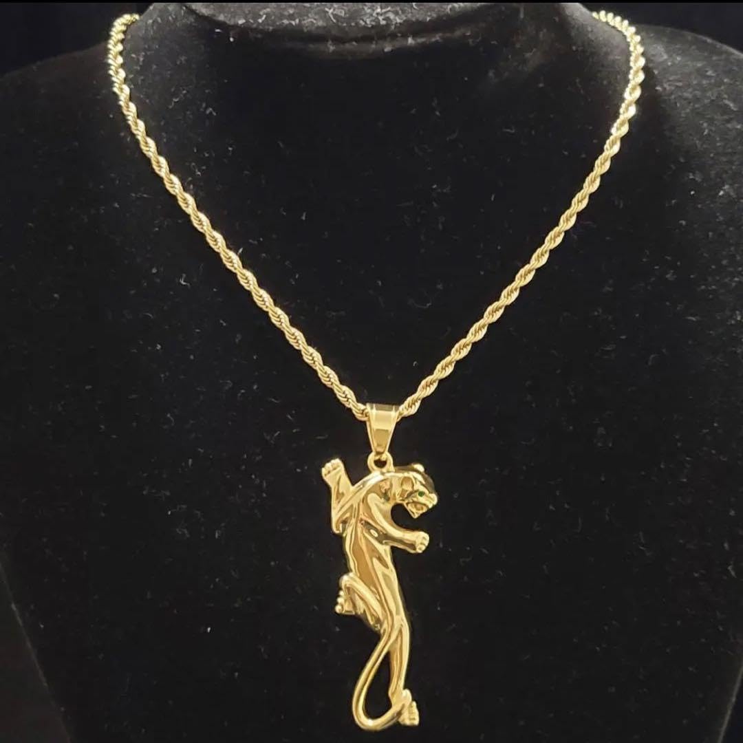 Amazon.co.jp: パンサー 豹 ネックレス ゴールド : ファッション