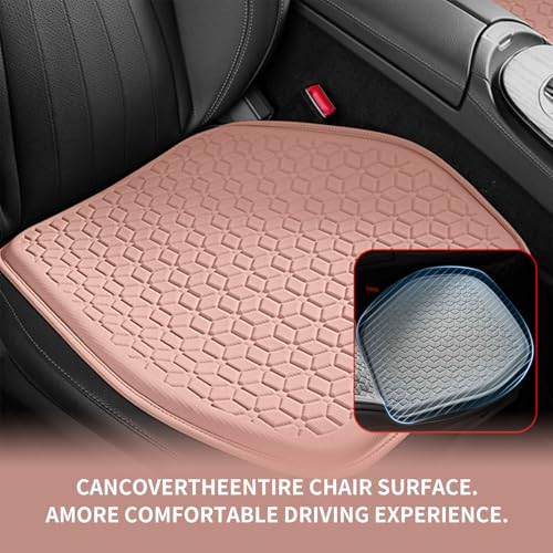 Vioziis Thin Gel Car Seat Cushion, Non-Slip & Comfortable Automotive Front Seats Cushion Pad for Driver, Breathable Vehicle Interior Mat Cover Accessories (Pink) by Vioziis - Used condition - Image 3