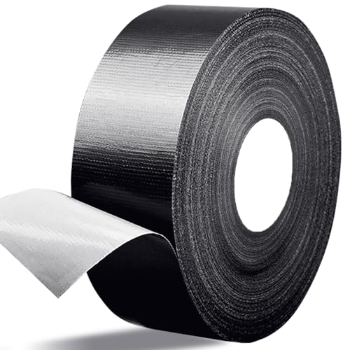 Image of Wide Duct Tape Waterproof Patch Tape Industrial Grade Seal Tape 55 Yards (164 ft), 11.1 Mil Heavy-Duty with Strong Adhesive Backing, (4inches, Black)