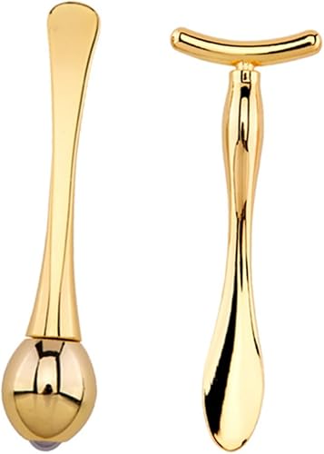 Miniatura 2 de FRCOLOR 2 juegos de masaje de ojos Rodillo de cabeza t-bar Set Masaje de ojos para arrugas Crema de ojos Stick Under Eye Massager Eye Roller