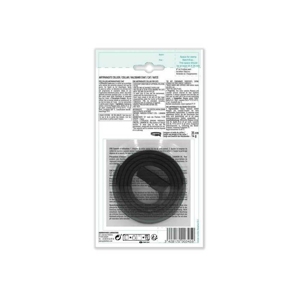 Vetocanis | Collar Antiparasitario Gatos | Protección y Tratamiento Antiparasitario Gatos | Eficaz 3 Meses | Para Gatos de + de 9 Meses | Resistente al Agua | Formulado bajo Control Veterinario