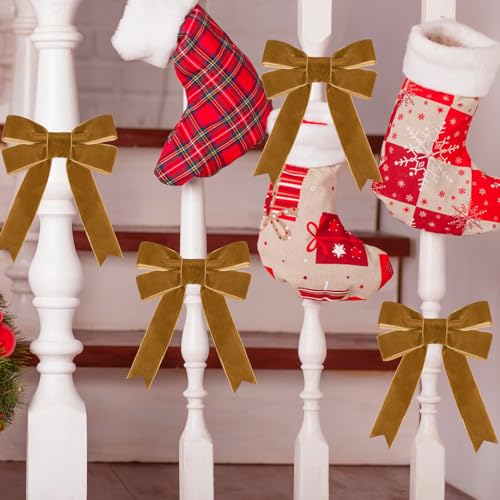 Image of Tsorode 10 Yards Black Velvet Ribbon 1 Inch for Christmas Tree,Velvet Christmas Ribbon for Gift Wrapping Crafts Bow Wreath Holiday Decorations (Light Brown, 1 inch-10 Yard)