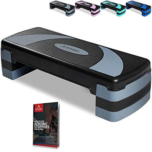 arteesol Step de Aeróbic Stepper para Fitness Plataforma de Altura Ajustable(10/15/20 cm), Stepper Aróbic y Cardio para Ejercicios Gimnasia en casa y en la Oficina(78x30cm), Carga Máx 250kg