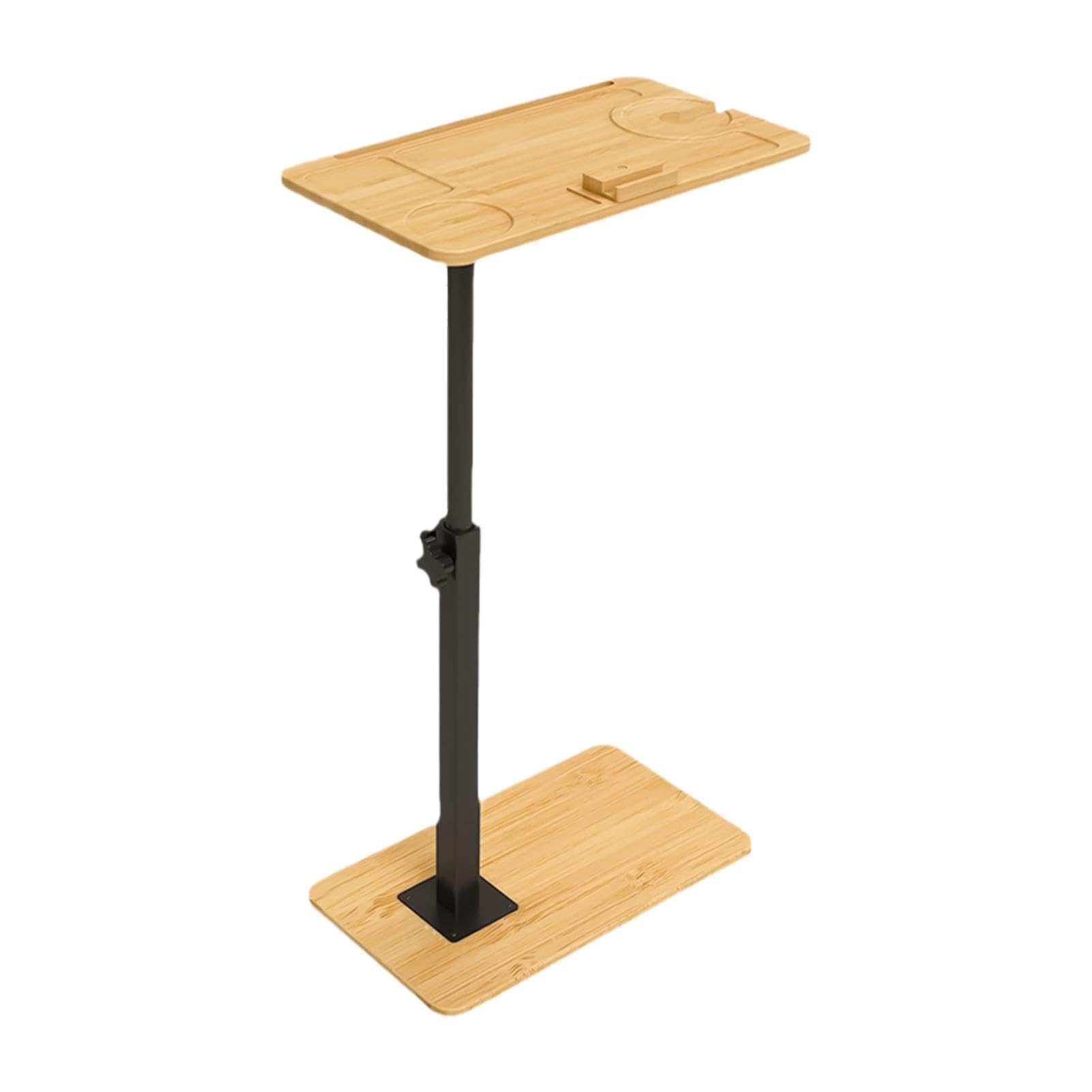 Generico Living Room End Table, Snack Side Table for Bed, Phone Slot Side Tables, Bathtub Storage Side Tables, Adjustable Height C Tables 15.35x9.06x16.93 inches with Phone Slot for Bed