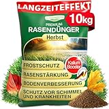 DÜNGEMEISTER Herbst Rasendünger – mit Langzeitwirkung und KaliumschutzPlus Formel für extrem winterfesten, sattgrünen Rasen! Perfekte Widerstandsfähigkeit gegen Frost & Krankheiten (10kg)