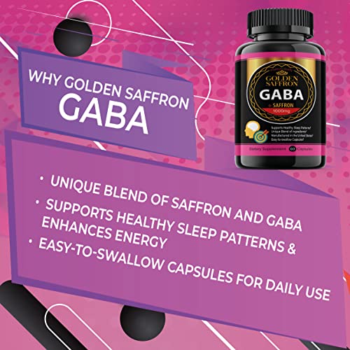 GOLDEN SAFFRON GABA + Saffron Extract Supplement Unique and
