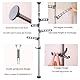 BAOYOUNI 4-Tier Stehend Wäscheständer kleiderständer Teleskopstange Kleiderbügel Organizer Boden bis zur Decke Höhenverstellbar Metall Teleskop Eckspannung Pole Hängendes Regal, Grau