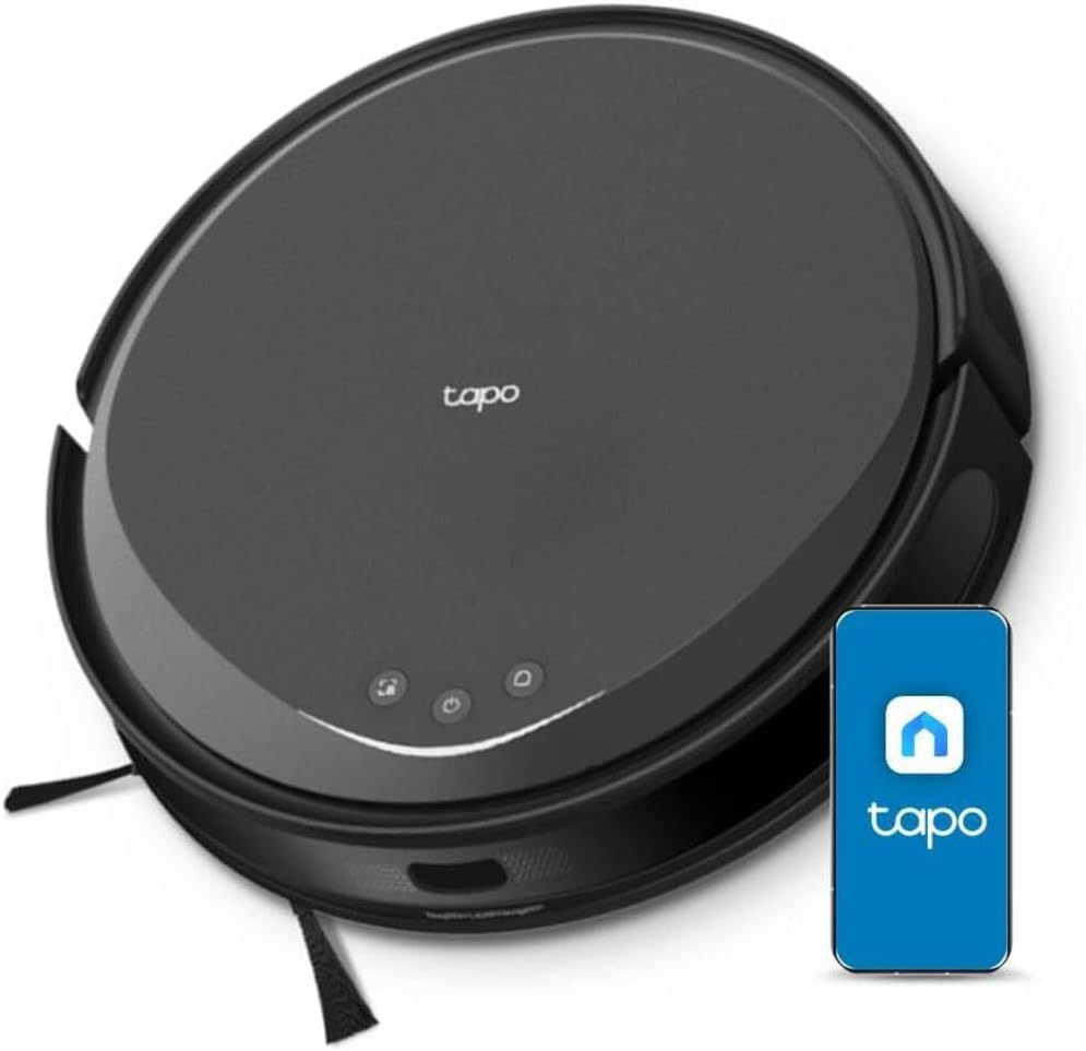 51DYd8G68lL Tapo Aspirateur Robot Laveur 2 en 1 RV20Max, Silencieux Ultra Fin, Ultra puissante de 5300Pa, Navigation LiDAR, Auto-Charge Autonomie 180min, Tapis et Poils d'animaux, Commande vocale