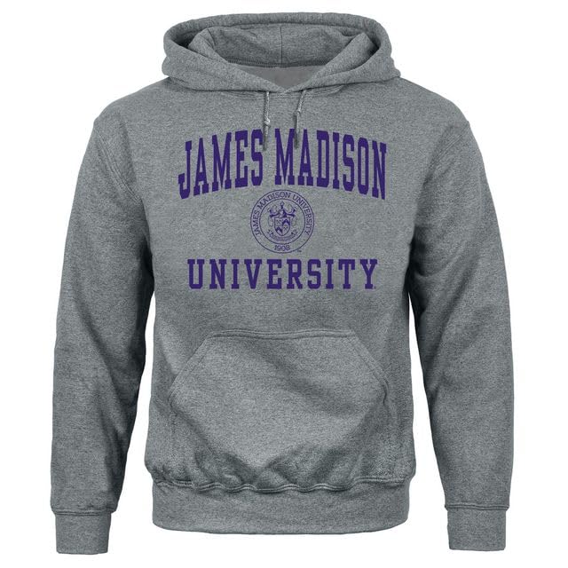 Barnesmith James Madison University JMU Dog Hooded Sweatshirt Heritage Charcoal Grey Small