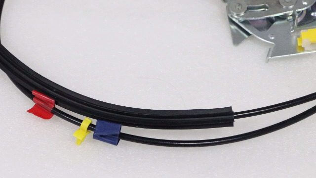 Image of Rear Right Passenger Side Extended Cab Door Lock Latch with Cable Compatible with Ford F250 F350 F450 F550 Super Duty 1999-2007 Replace #:6C3Z-28264A00-A