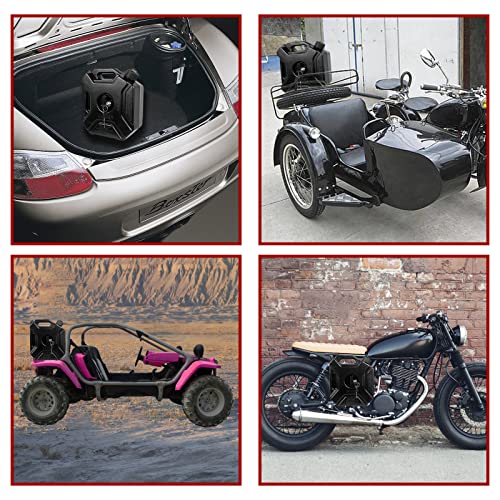 0.8 Gallon Black Gas Can With Lock & Key, 3L Fuel Oil Petrol Storage Cans Emergency Backup Tank With Mounting Bracket For Car Motorcycle Utv Suv Atv Off Road #TOP7