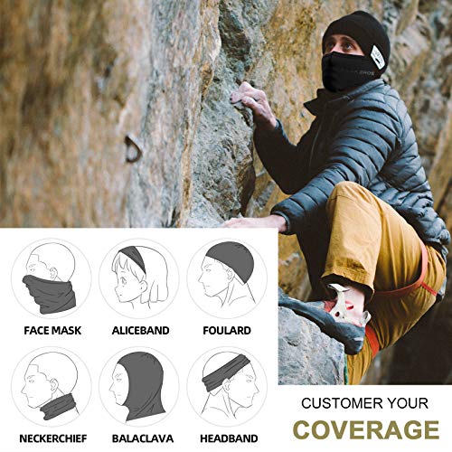 Image of ROCK BROS Cooling Neck Gaiter Sun UV Protection Face Mask UPF 50+ Breathable Bandana Headband Scarf Balaclava Headwear