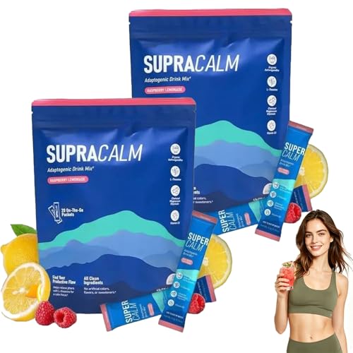New Super Cortisol, Cortisol Super Calm, Supercalm Cortisol Drink Blend Packets, Favorise la Détente et la Concentration, Concentration and Sleep, Format Nomade, Unisexe (2 paq)