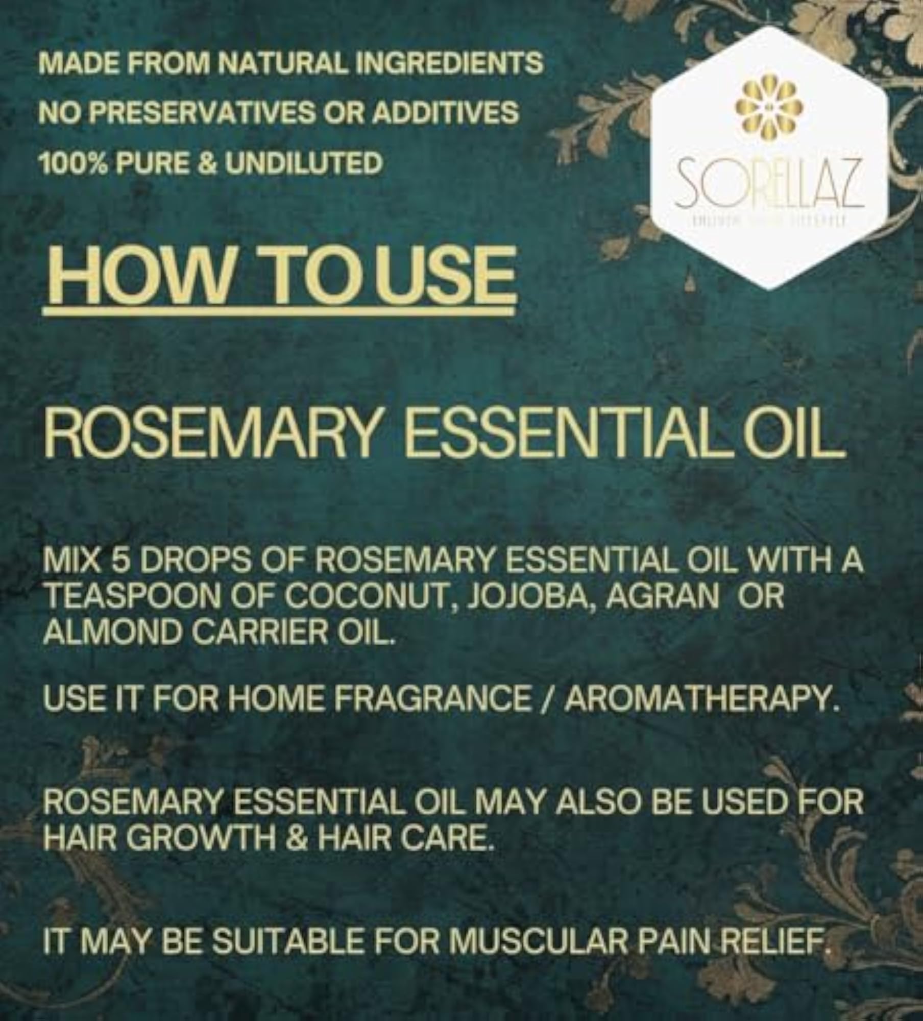Sorellaz Essential 2.53fl oz/75ml Rosmarinus Officinalis