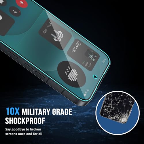 Image of ArmourPro Anti Glare Matte Tempered Glass for Nothing Phone (4A) Plus, Anti Fingerprint Screen Protector, 9H Scratch Resistant, Smooth Touch, Easy Installation Kit with Cable Protector