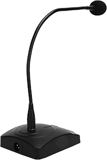 USB Desktop Microphone with Mute Button, Gooseneck Conference Microphone with 5m XLR Cable, Noise Canceling Gooseneck Stereo Microphone for Meetings, Voice, Games