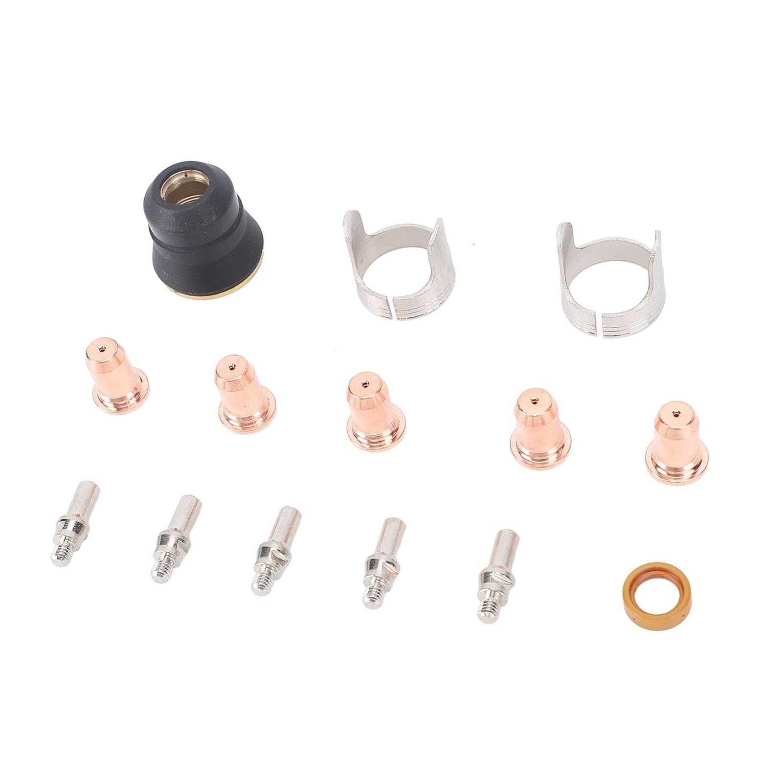 Eujgoov Kit de Electrodos de Punta de 50 Piezas para Consumibles Cortadores de Plasma CUT 55DS y 65DS con Boquillas y Protectores