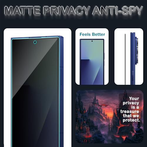 Image of ArmourPro Anti-Spy Matte Privacy Tempered Glass for Samsung Galaxy Z Fold 7 with Edge to Edge Protector Coverage and Easy Installation kit | Black, Pack of 2