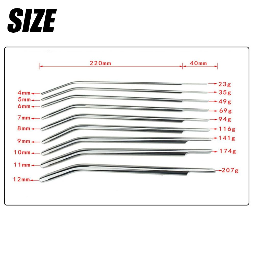 Edelstahl Dilator Harnröhre Set 9 Größen Mann Penis Plug Harnröhrensonden Sounding Prinzenzepter Prostata Stimulator Harnröhre Masturbation für Anfänger und Profis Sextoy