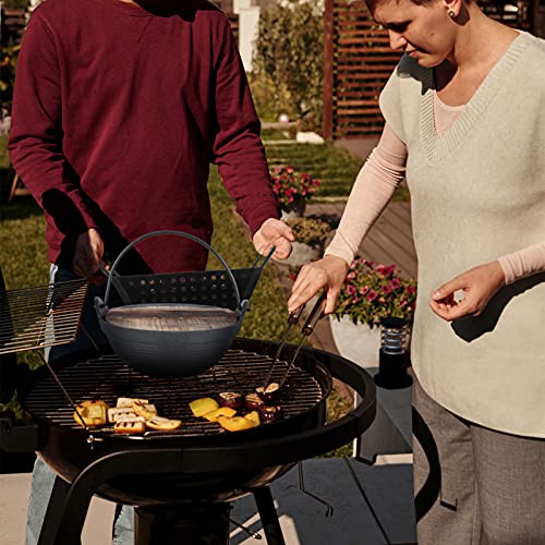 Generic 18 Centímetros Camping Hanging Pote Estilo Japonês Panela Fervente Cozinhar Cozinhar Grelhar