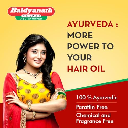 Image of Baidyanath Asli Ayurved Maha Bhringraj Hair Oil - 200 ml | Mahabhringraj Tel | 100% Ayurvedic Oil with Free Hair Root Comb