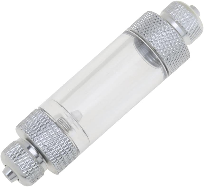 Aluminium Aquarium Inline CO2 Bubble Counter with Check Valve Dual Head|1 Piece CO2 Bubble Counter| CO2 Equipment| CO2 Equipment| Fish & Aquariums |Pet Supplies