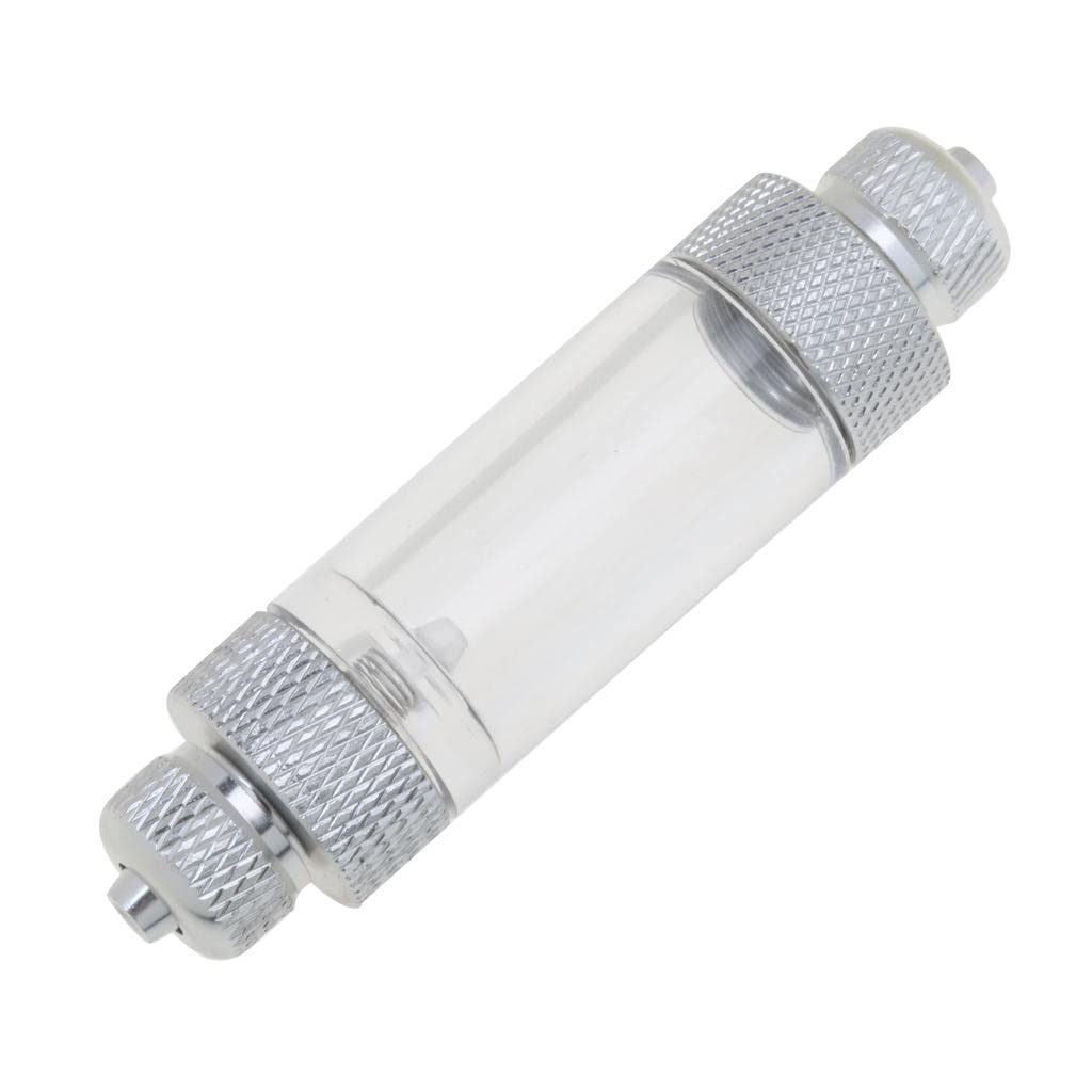 Aluminium Aquarium Inline CO2 Bubble Counter with Check Valve Dual Head|1 Piece CO2 Bubble Counter| CO2 Equipment| CO2 Equipment| Fish & Aquariums |Pet Supplies
