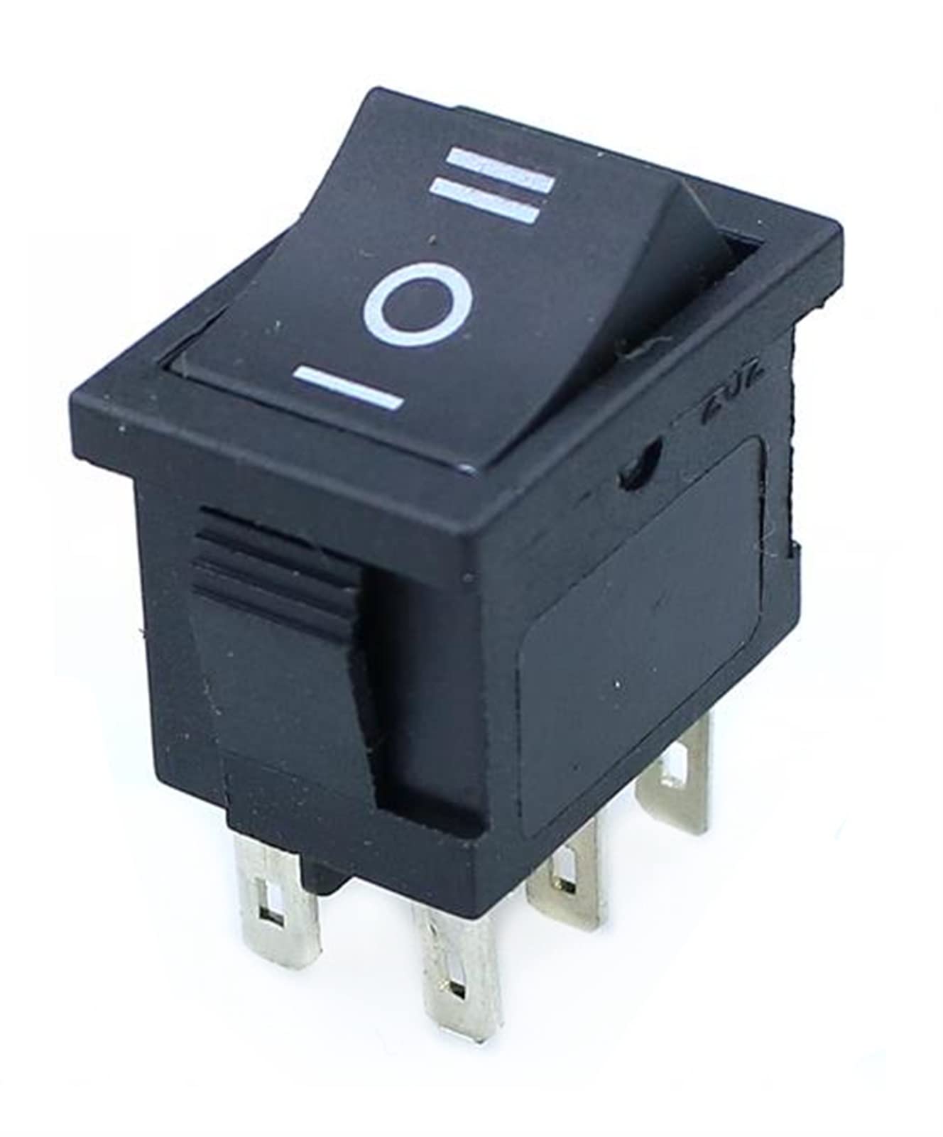 Interrupteur à bascule KCD1 noir 6 broches ON-OFF-ON pour circuit AC