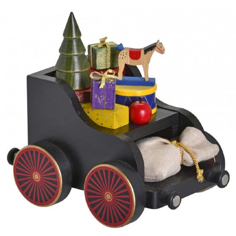 KWO Olbernhau chariot en bois décoratif pour illuminer votre table de fête et salon chaleureux