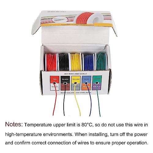 Fil électrique 24 AWG de qualité supérieure en cuivre étamé isolant - 5