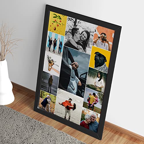 Image of Ritwika's Personalized Photo Collage Frame with Your Pictures | Customised Gift For Anniversary, Birthday, Wedding, Couples, Size 9.5 x 13.5 IN, Set of 1 and Two Frame Colours