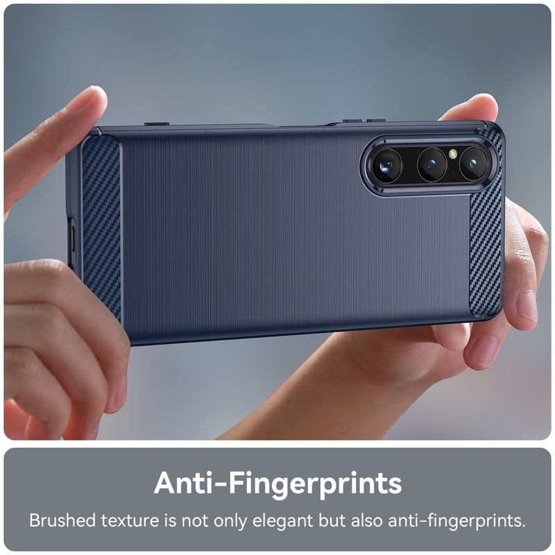 Image of Basic Case for Sony Xperia 1 V (Carbon Fibre Blue)