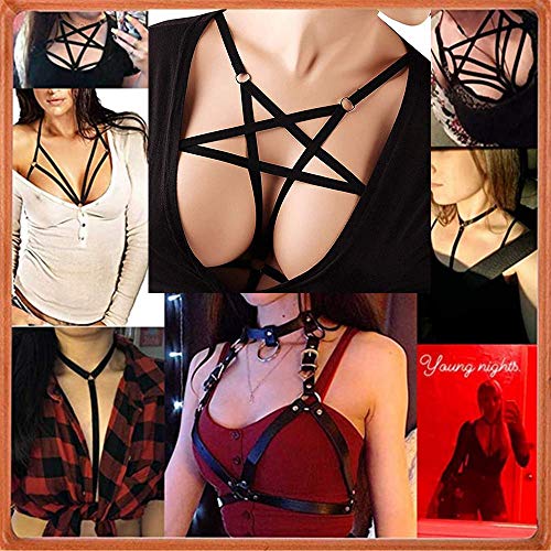 Live4Cool Women Harness Elastic Cupless Cage Bra Sexy Lingerie For Women Adjustable Hollow Out Crop Top Exotic Strap Belt thumb #5