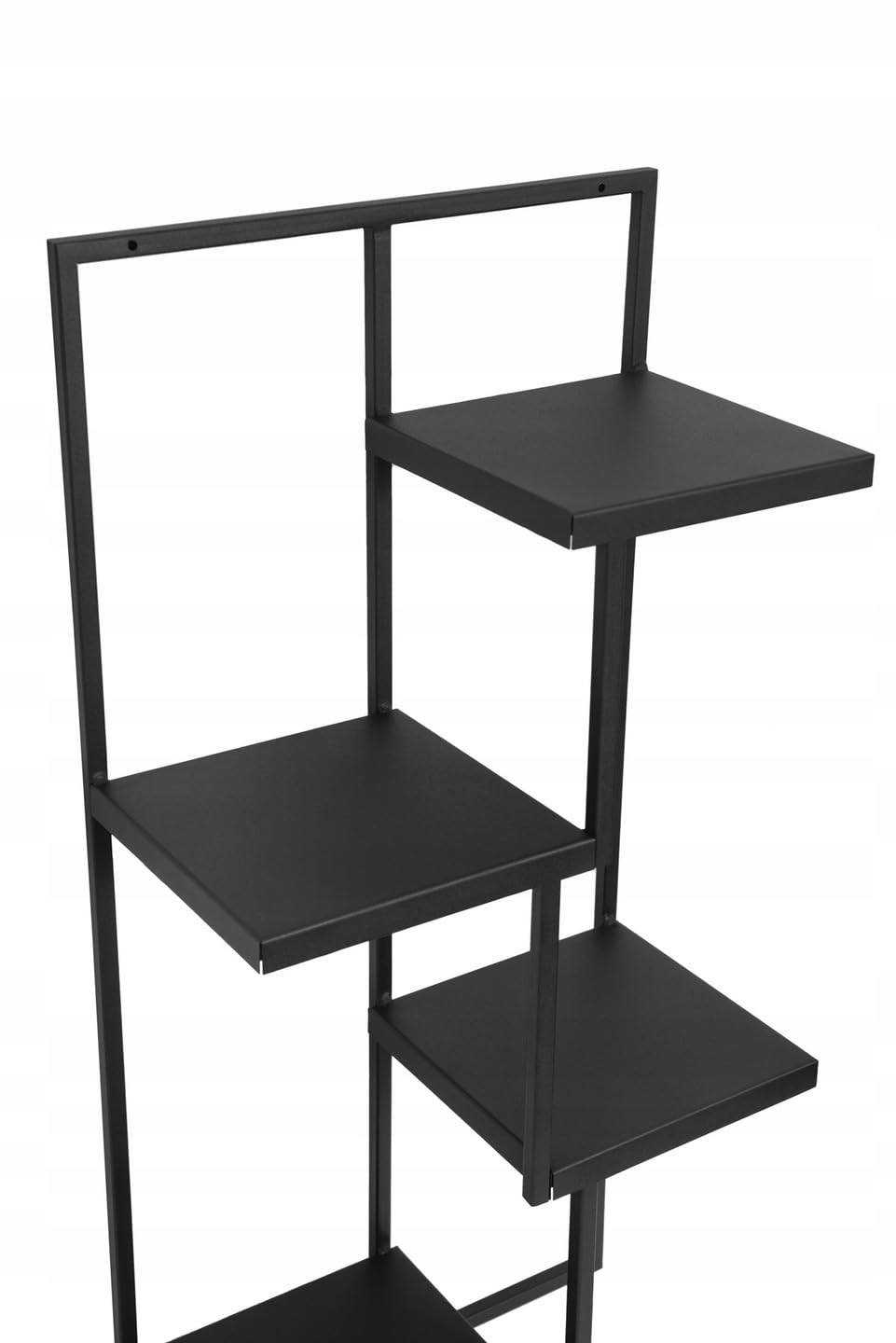 Naścienna Półka na Rośliny - Wiszący Stojak na Kwiaty - Wykonany z Metalu - Nowoczesny Dekor Ścienny do Salonu, Pokoju Nastolatka, Sypialni, Kuchni - 38x20x80cm - QUATTRO RIPIANI Czarny