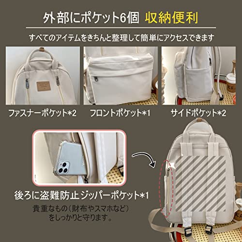 [Manatsulife] リュック バックパック 通学 通勤 旅行 マザーバック A4対応 15.6インチPC収納 軽量 大容量 おしゃれ カジュアル レディース メンズ 高校生 B5831 (ピンク)