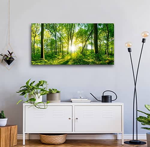Jufengart Green Forest Canvas Wall Art Decor Tree Filled Print Photograph Large Decorative Painting For Living Room Kitchen Bedroom Office Modern Home Artwork 20 Inches X 40 Inches #TOP3