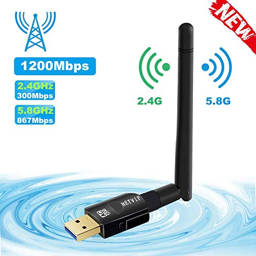 WiFi Adapter 1200Mbps USB3.0 WiFi Dongle Mini Network LAN Card with 3dBi External