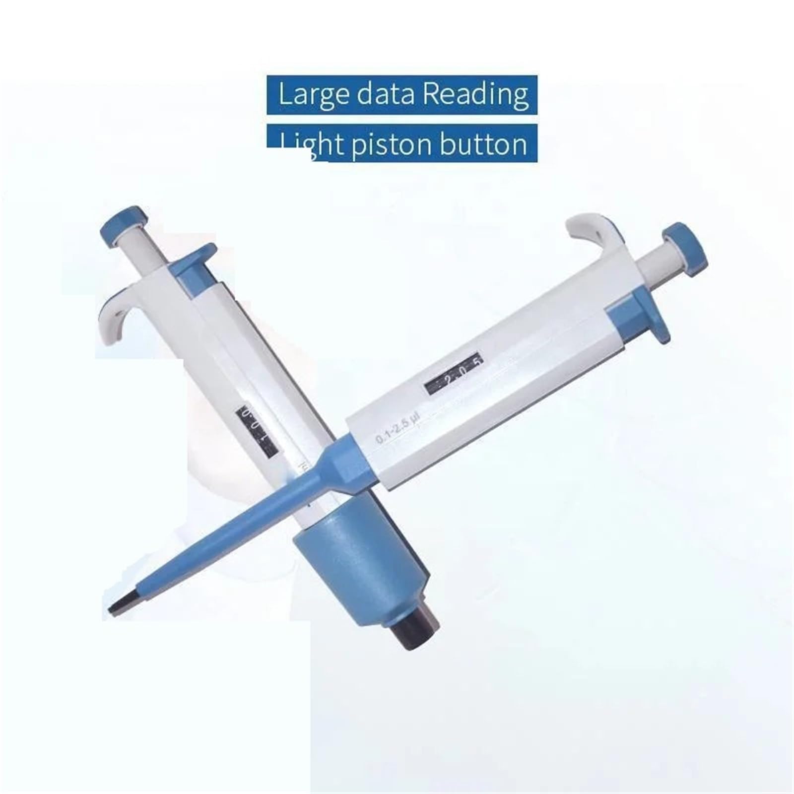 Lote de 5 pipetas mecánicas monocanal de Laboratorio de Varios volúmenes, de 0,1 ul a 10 ml.(1-5ml)