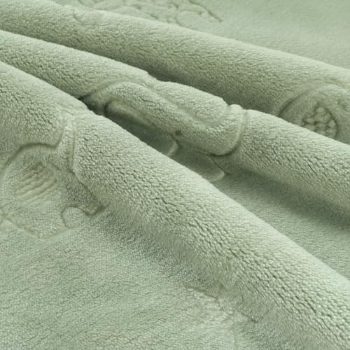Image of BORITAR Baby Blanket Elephant Animal for Boys Girls Ultra Soft Fleece Warm and Lightweight Blankets for Infant Toddler Newborn, 30x40 Inch, Green