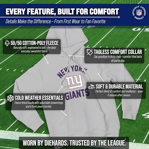 Image of Team Fan Apparel NFL Gameday Hoodie Pullover Sweatshirt for Men and Women | Officially licensed NFL Gameday fleece pullover - kangaroo pocket, ribbed cuffs, drawstring hood, unisex fit