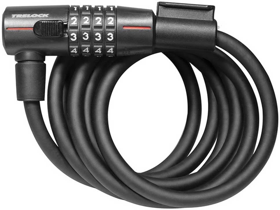 Trelock 2231263292 Unisex Adult Spiral Cable Lock Black 180 cm