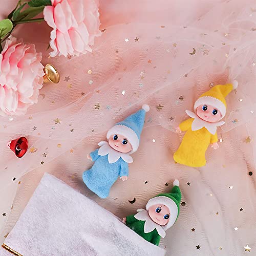 2 Piezas Muñecas Mini Bebé Elfos Verdes miniatura 6