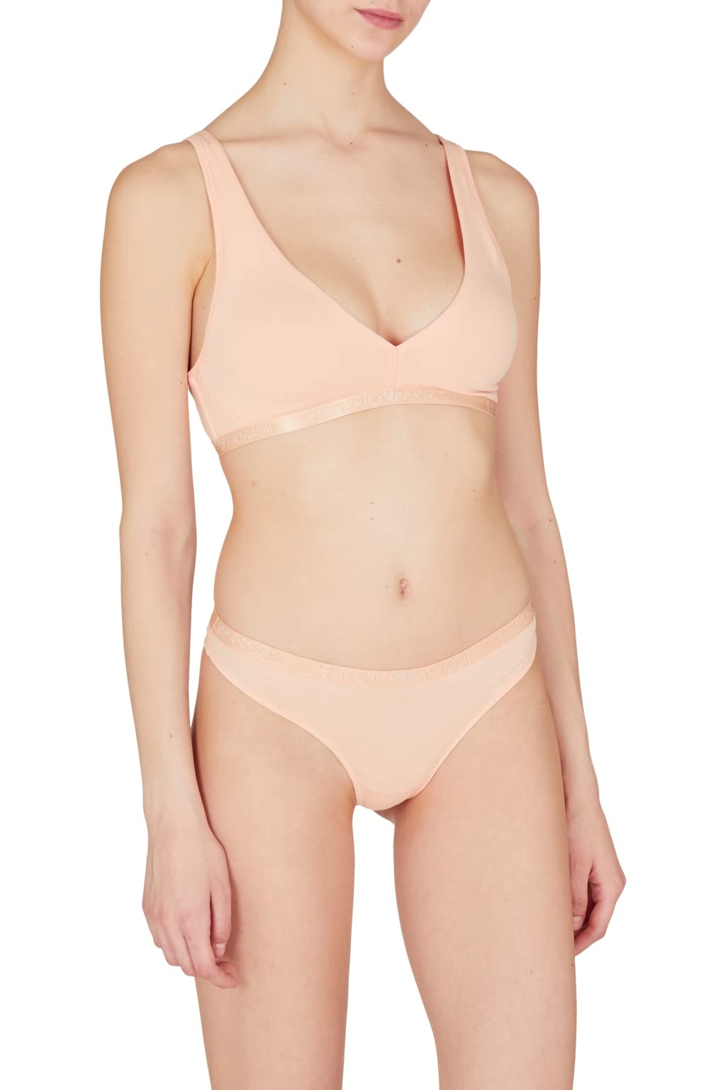 Emporio Armani Womens Basic Cotton Thong