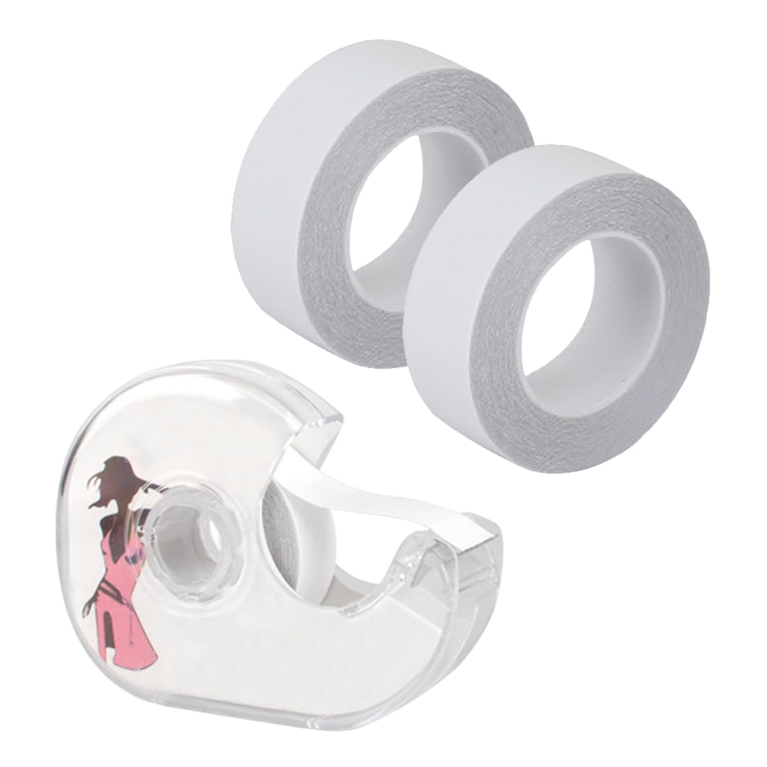 Fashion Tape Doppelseitiges Klebeband Dessous Klebeband Unsichtbarer Kleber Für Kleid Damen Bekleidung Body BH Mit Tiefer V Ausschnitt,2 Rolls 10 Meter Mit Bandspender