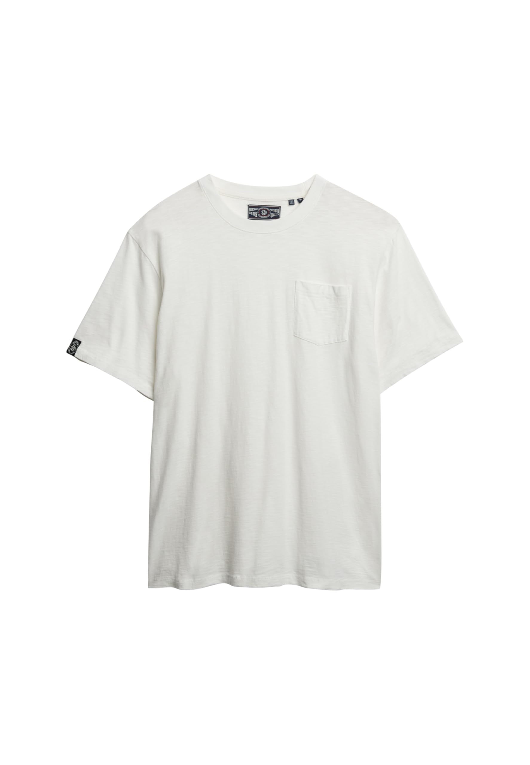 Superdry Men's Blanc T-Shirt With Pocket Merchant