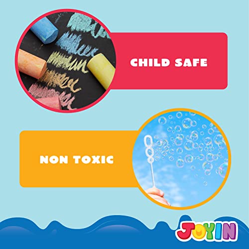 Joyin 84 Pc Summer Party Favor For Kids Activities Includes 12 Bundles Of Sidewalk Chalks In 6 Colors, Bubble Bottle With Wands, Fun Toys Games For Summer Party Favor #TOP2