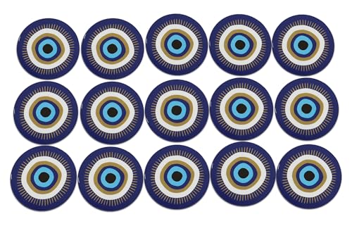 Set de 15 imanes decorativos Ojo Turco Azul redondo