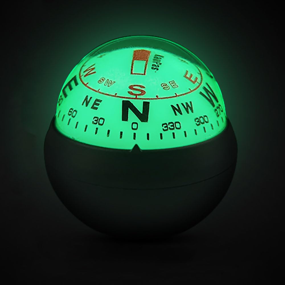 Dashboard Compass Ball with Double Dials for Cars Boats